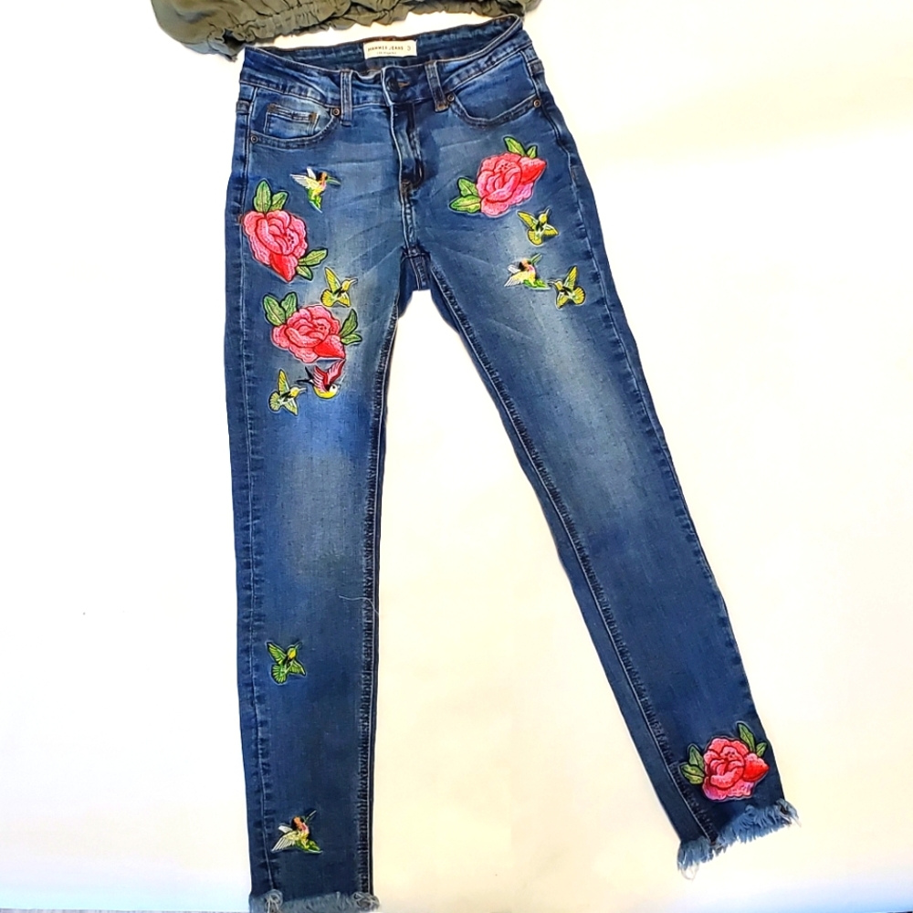 Embroidered Jeans Sz 3